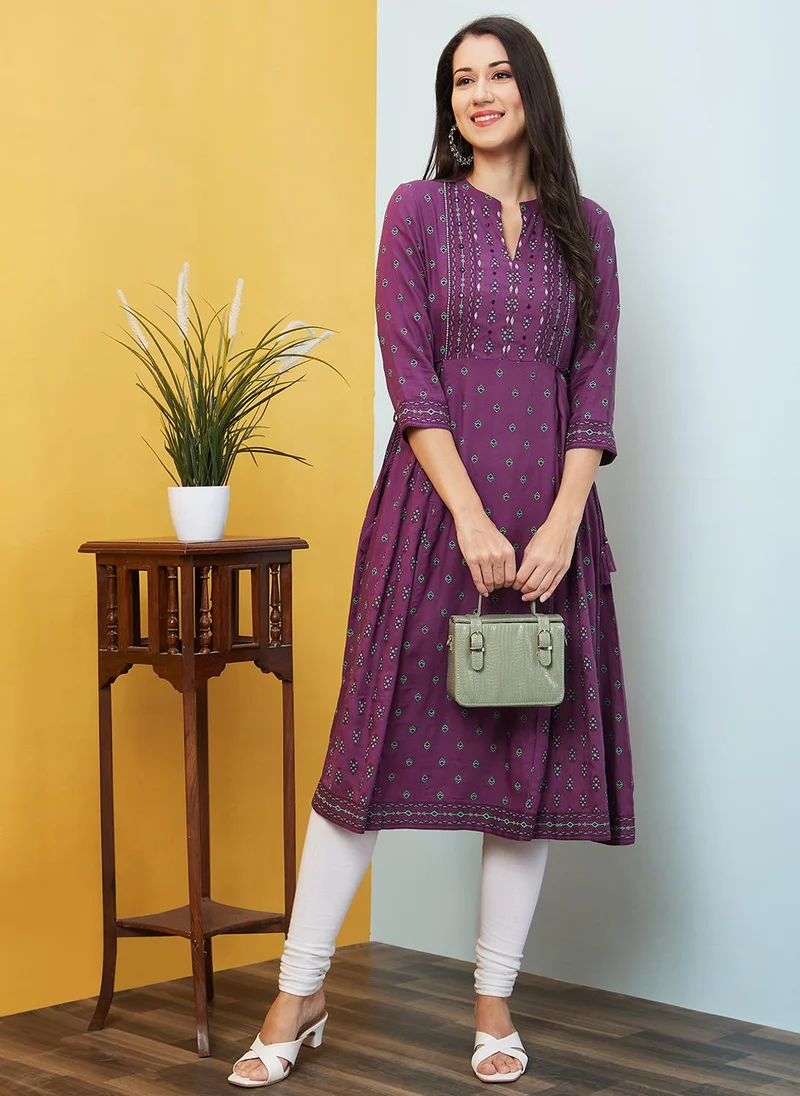 جلو باص كنزة نسائية مطبوعة بنقوش عرقية بتصميم